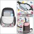 thumbnail image 4 of Pioneer Flower Floral Print Pattern 17" School Backpacks for Teens,Waterproof Oxford Fabric,S-Shape Padded Straps for School,Travel,Hiking,Camping, 4 of 5