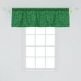 thumbnail image 2 of Ambesonne Botanical Window Valance, Swirl Flowers Nature Art, 54" X 18", Yellow Forest Green, 2 of 3