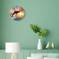 thumbnail image 4 of 12 Inch Wall Clock Battery Operated Silent Clock Decorative for Office, Kitchen, Outdoor, Living Room，Beautiful Dolphin Sunset Ocean Sea Creative, 4 of 5