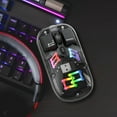 thumbnail image 1 of contigoes Souris Sans Fil Transparente 2.4G/Bluetooth 5.0 Connexion 2 Modes Type-C Rechargeable Design Magnétique Standard Éclairage Rgb, 1 of 7