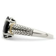 thumbnail image 5 of Auriga Fine Jewelry 925 Sterling Silver and Gold Garnet Solitaire Ring Size 6 for Women, 5 of 6