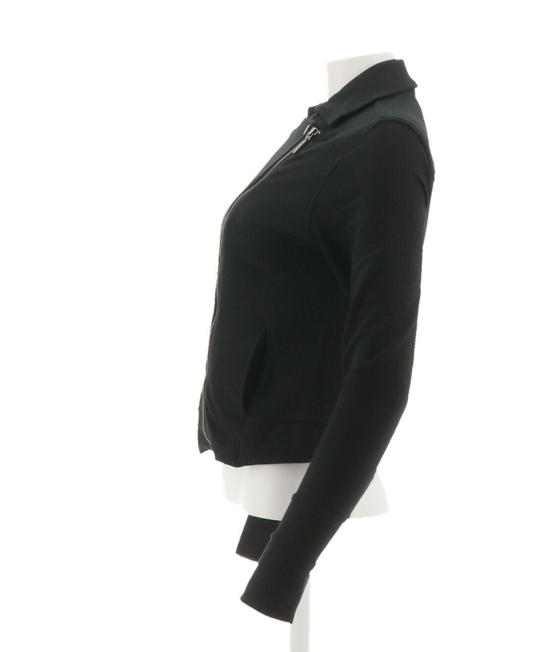 Halston French Terry Motorcycle Jacket Rib A285191
