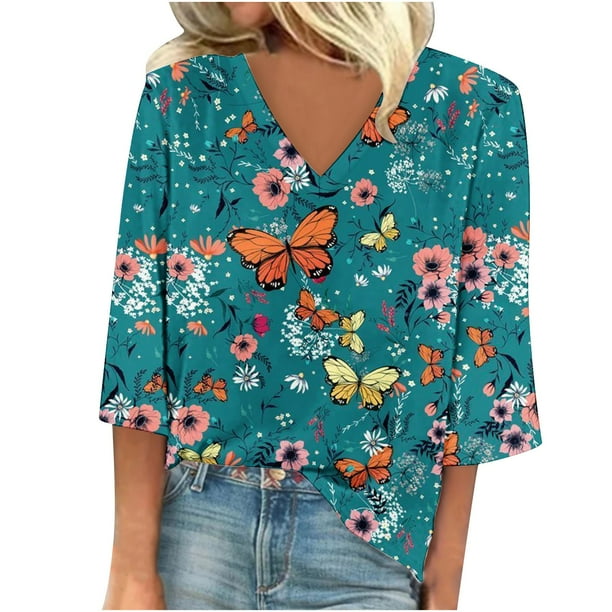Flywake Savings Clearance 2023 Womens Fall Tops 2023 Sexy 3 4