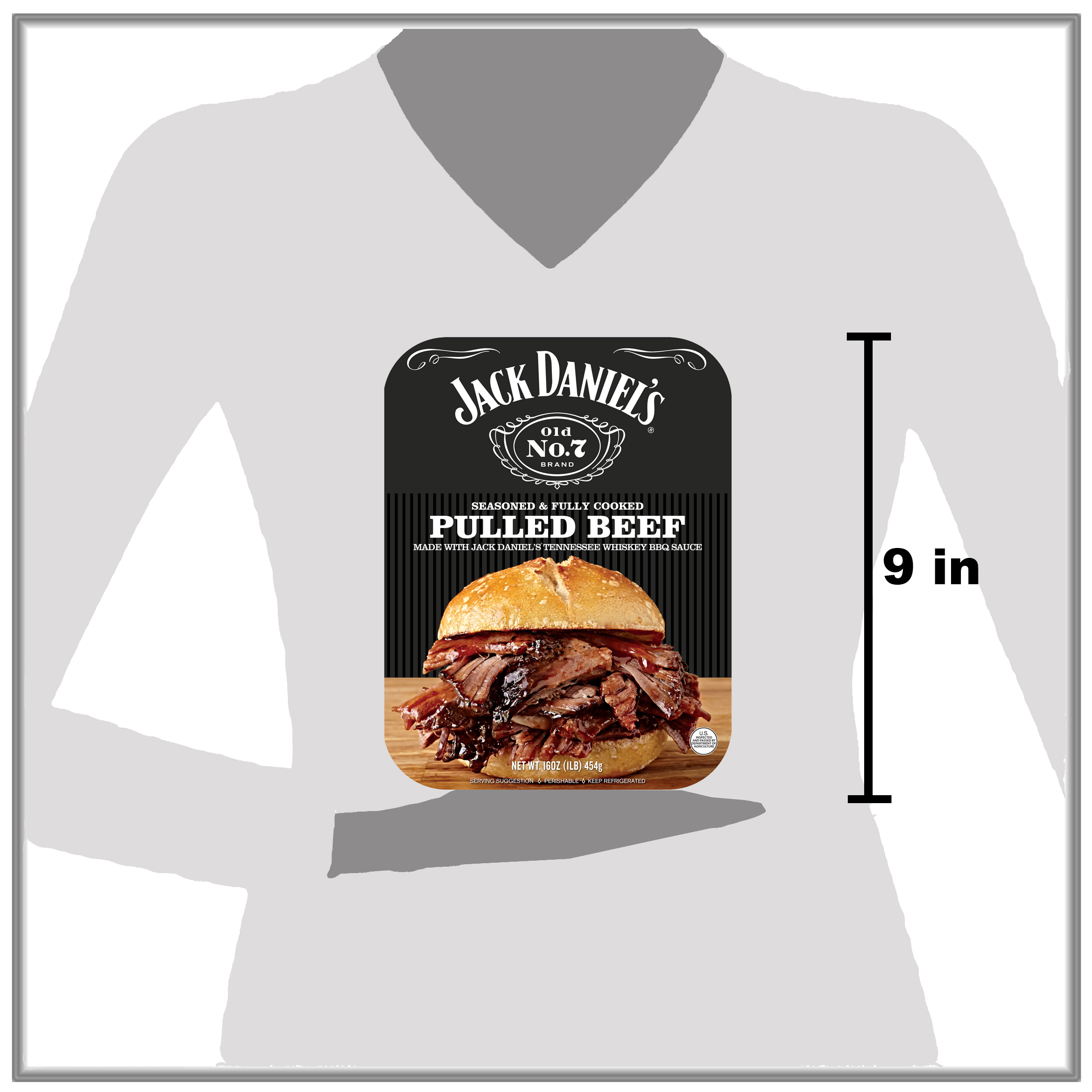 Jack Daniel's Seasoned Pulled Beef, Fully Cooked, Ready to Heat,16 oz Tray (Refrigerated) - image 9 of 13