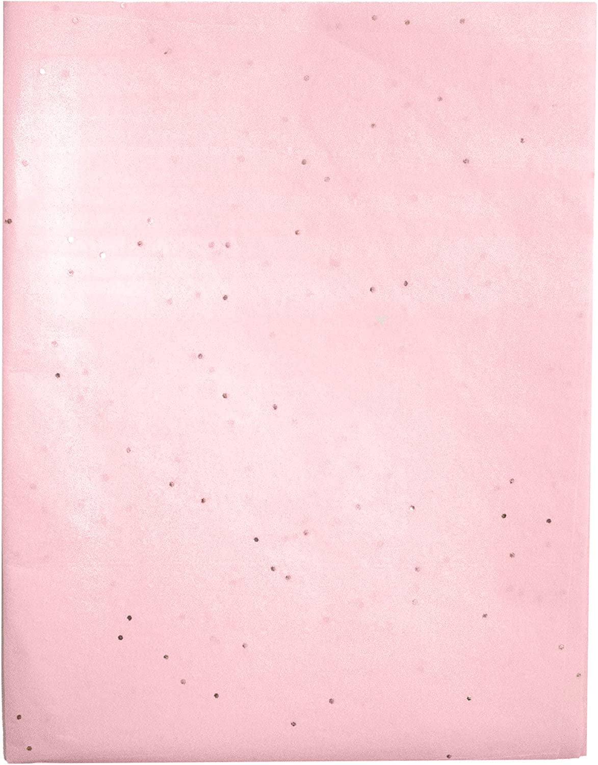 Made in USA 50-Sheet Gemstone Glitter Gift Tissue Paper Pack, 20" X 30" (Rose Gold on White)