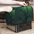 thumbnail image 6 of KLL Green Night Sky Moon Branches Print 4 Slice Toaster Dust Covers Kitchen Small Appliance Cover with 2 Pockets,Can hold Jam Spreader Knife & Toaster Tongs (12.4 x 10.6 x 8.2), 6 of 6