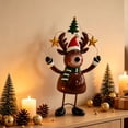 thumbnail image 4 of 2026 Christmas Indoor Home Decor 3 Style Christmas Standing Decor Figurines Santa Claus Snowman And Reindeer Table Ornament For Fireplace Mantel And Shelf, 4 of 9