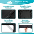 thumbnail image 7 of DREAMCARE - Bed Sheets Set - Queen Size Sheet with Side Pocket - 4pcs Set, 15 inches, Black, 7 of 7