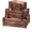 Rustic Brown, variant on Set of 3 Rustic Wood Nesting Crates, Farmhouse Wooden Storage Container Boxes with Cutout Handles, Decorative Wooden Baskets for Display (Rustic Brown)