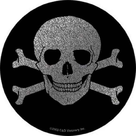 Licenses Products Skull Glitter Sticker