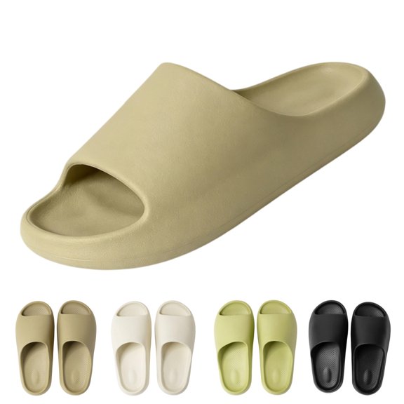 longantii Slipper Shoes for Women Men, Pillow Slippers,Open Toe Garden Shoes, Non Slip Sandals Women, Quick Drying Soft Lightweight Shower Shoes for Indoor and Outdoor