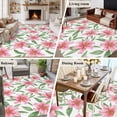 thumbnail image 6 of Summer Pink Lily Washable Living Room Rugs 5'x7', Watercolor Flower Farmhouse Rustic Low Pile Throw Large Area Rugs Non-Slip Sturdy Edge Binding Carpet for Dining Room Bedside Kitchen, 6 of 9