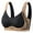 Black, variant on Seamless Wireless Sports Bra for Women, Breathable Soft Comfort Support, Wide Straps, No Underwire, Everyday Wear