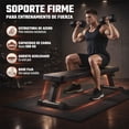 thumbnail image 2 of Banco Para Pesas Profesional Vinipiel Soporte 500 Kg Plano Gimnasio Entrenamiento, 2 of 6