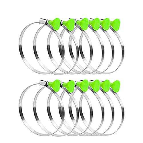 Great for Dryer Vents /& Dust Collection Systems - Penck 4 inch Key Butterfly Hose Clamp Set Pack of 12 84mm - 108mm// 3.3 to 4.2