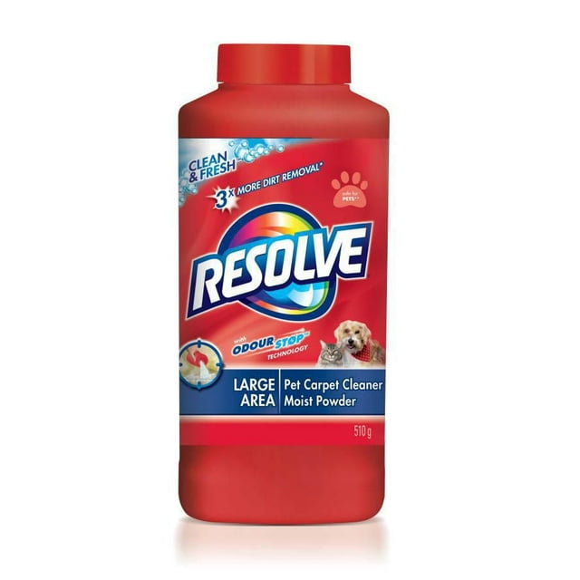 Resolve Pet, Dog & Cat Carpet Cleaner with Odour Stop, Clean & Fresh, Powder, 510 g