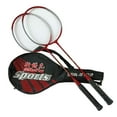thumbnail image 2 of 2Pcs Badminton Racquet Set Badminton Rackets Interactive Toys Double Racquets and Carrying Bag for Lawn Indoor Outdoor Iron, 2 of 10