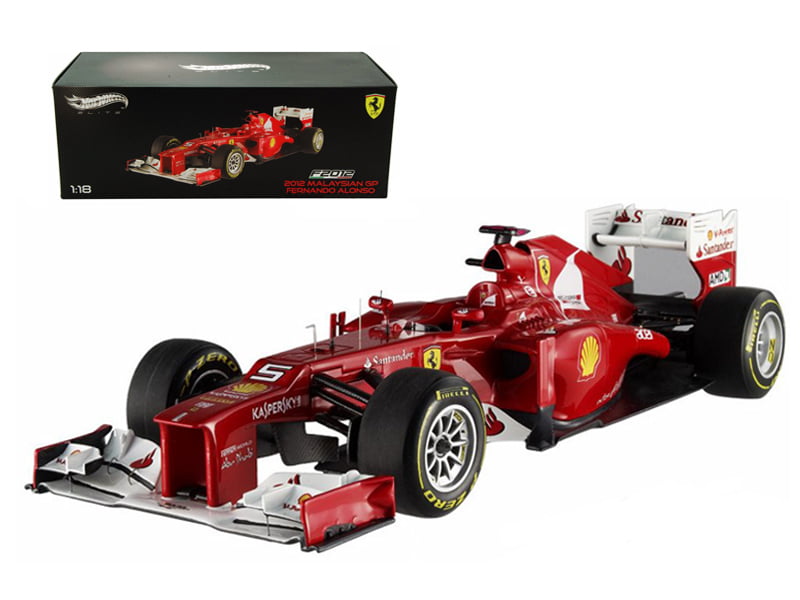 Hotwheels Elite 1/18 Scale Ferrari F2012 Malaysian GP #5 Fernando Alonso