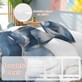 thumbnail image 3 of Navy Blue Marble Bedding 3 Piece Duvet Cover Set Full Size, Modern Ink Painted Artwork Soft Microfiber Comforter Cover with Zipper Closure & Pillowcases, Wrinkle & FadeResistant Quilt Cover, 3 of 9