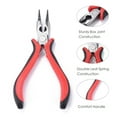 thumbnail image 2 of 1pc Carbon Steel Jewelry Pliers Round Nose Pliers Wire Cutter Polishing Gunmetal 130x65x18mm, 2 of 6