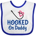 thumbnail image 3 of Inktastic Fishing Hooked on Daddy Boys or Girls Baby Bib, 3 of 4