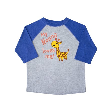 

Inktastic My Nonna Loves me- cute giraffe Gift Toddler Boy or Toddler Girl T-Shirt