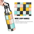 thumbnail image 4 of Yayeee 20oz Insulated Water Bottle Double Wall Stainless Steel with Flip Straw Lid, Yellow Checkered Pattern, 4 of 7