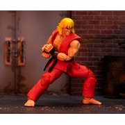Jada Toys Street Fighter II Ken Action Figure Wave 2 - 6 Tall, Interchangeable Heads, Hands, Fireball Accessory