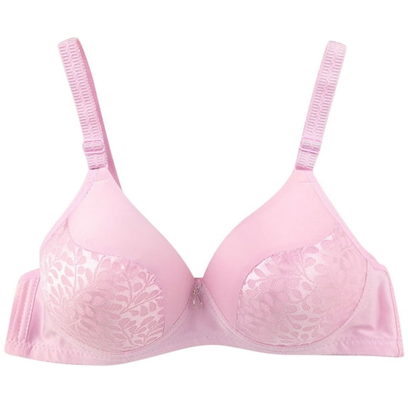 Yoga Sports Bra Women Padded Bra Feature V-Neck Bralette Bra Style W-1274 Pinks M