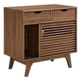 thumbnail image 1 of Pemberly Row Modern / Contemporary Wood Cat Cabinet in Walnut, 1 of 17