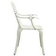 thumbnail image 4 of vidaXL 3 Piece Bistro Set Cast Aluminium White, 4 of 5