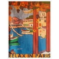 thumbnail image 3 of Grey, Jace 19x24 Black Modern Framed Museum Art Print Titled - Relax In Paris, 3 of 5