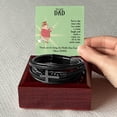 thumbnail image 6 of To My Dad You're the Man Men's Cross Bracelet - Vegan Leather with Stainless Steel, 6 of 14