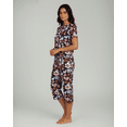 thumbnail image 3 of Real Essentials 2 Pack: Womens Pajamas Short Sleeve Sleepwear Tops and Capri Pants Pjs Print Pajama Sets (Available In Plus), 3 of 4