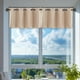 thumbnail image 4 of Cortinas opacas Qnjujn para cocina, cenefa de 35 cm de largo, con textura para ventana, para cocina, baño y lavandería, con ojales superiores en beige., 4 of 8