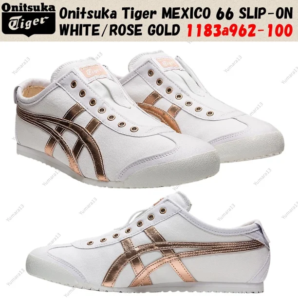 Onitsuka & Tiger MEXICO 66 SLIP-ON WHITE/ROSE GOLD 1183a962-100 Unisex Size