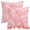 Pink, variant on Unique Bargains Pack of 2 Tie-Dye Teddy Fleece Pillow Covers Camel 18" x 18"