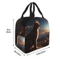 thumbnail image 3 of Lsque Pyramid Desert Cat Pattern Lunch Bag Women/Men Insulated Lunch Box,Small Leakproof Cooler Food Lunch Containers Reusable High Capacity Lunch Tote Bags, 3 of 6