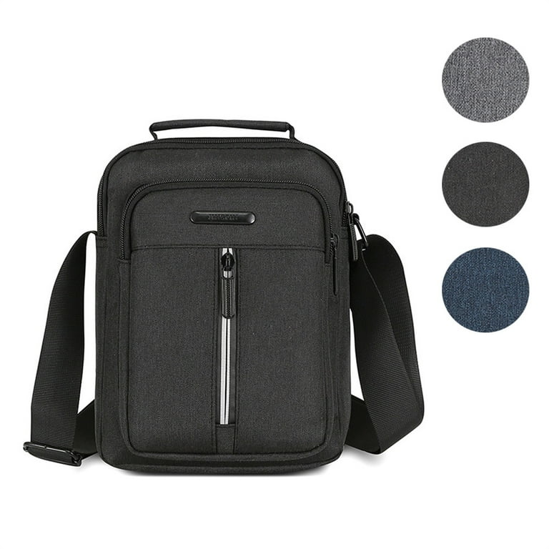 Men s Shoulder Bag Crossbody Bag Large Capacity Messenger Bags Nylon Man Bag Casual Handbag for Travel Black