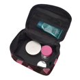 thumbnail image 5 of Handbag Travel Bag Cosmetic Bag 9×6.3×6.7in Multi-Function Bag Large Capacity For Camping Travel Family Travel Argyle Plaid Darkorchid_2, 5 of 6
