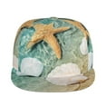 thumbnail image 2 of Balery Baseball Cap Flat Bill Hats for Men Adjustable Size for Running Workouts and Outdoor Activities All Seasons Dad Hat(Starfish And Seashell ), 2 of 9