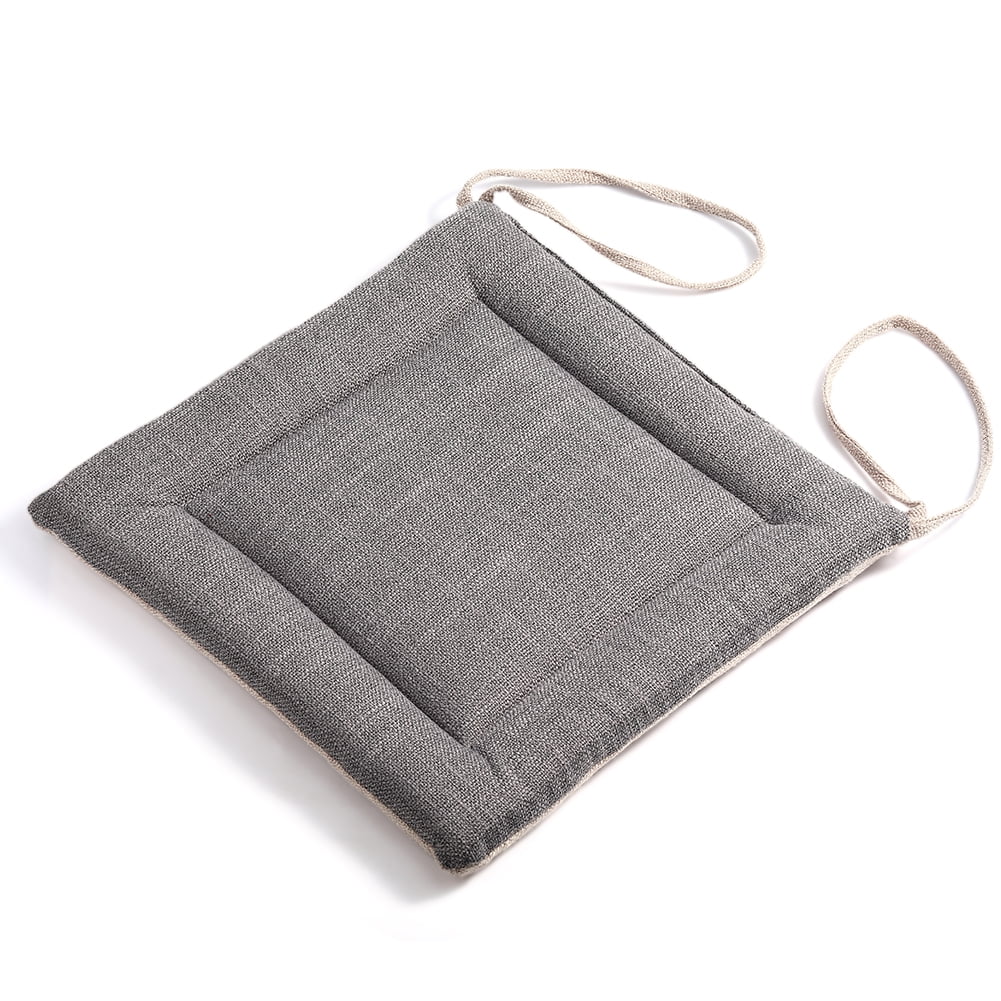 2 x Cushion Seat Pads NQP Square 40x40cm Chair Plain Booster Tie Up 
