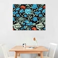 thumbnail image 3 of COMIO Blue Flower Wall Art Poster Prints, Famous Artist Patterns, Vintage Flowers Decor Artwork, Historic Cultural Illustrations Fine Art, Colorful for Living Room, Bathroom Decoration, 3 of 5