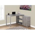 thumbnail image 3 of Monarch Specialties Computer Desk, Home Office, Corner, Left, Right Set-up, Storage Drawers, L Shape, Work, Laptop, Metal, Laminate, Brown, Grey, Contemporary, Modern, 3 of 3