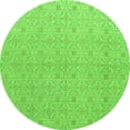 thumbnail image 1 of Ahgly Company Indoor Round Abstract Green Modern Area Rugs, 4' Round, 1 of 4
