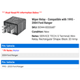 thumbnail image 2 of Wiper Relay - Compatible with 1995 - 2004 Ford Ranger 1996 1997 1998 1999 2000 2001 2002 2003, 2 of 2