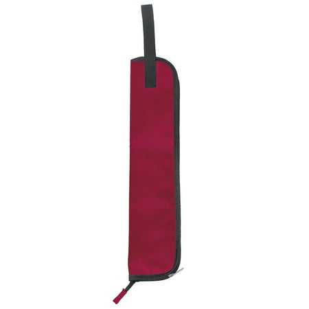 Drumstick Bag Case - Portable Water-resistant Drum Stick Bag Case with Carrying Strap for Drumsticks red