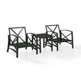 thumbnail image 6 of Crosley Furniture Kaplan 3 Pc Outdoor Seating Set With Mist Cushion - Two Chairs, Side Table, 6 of 8