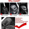 thumbnail image 5 of Car Shift Knob Cover Sticker Head Trim For 2019 2020 2021 2022 Accessories, Abs Carbon Fiber, 5 of 5