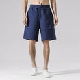 thumbnail image 6 of Sngxgn Men's Short Casual Button up Summer Beach Shorts(Blue,M), 6 of 8